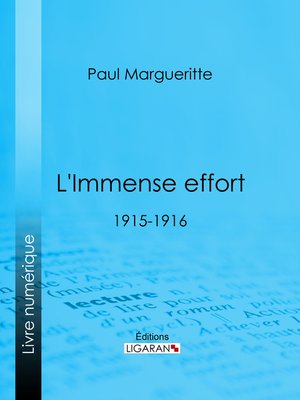 cover image of L'Immense effort